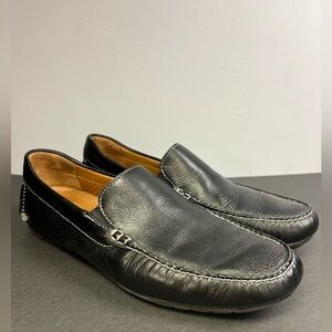 Johnston & Murphy- Sheepskin, Black Slip On-‎ Size: 10-1/2M, Pre-Owned